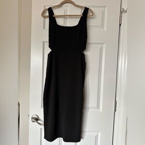 Express: Black, Cutout Midi Dress; Size Small; NWT